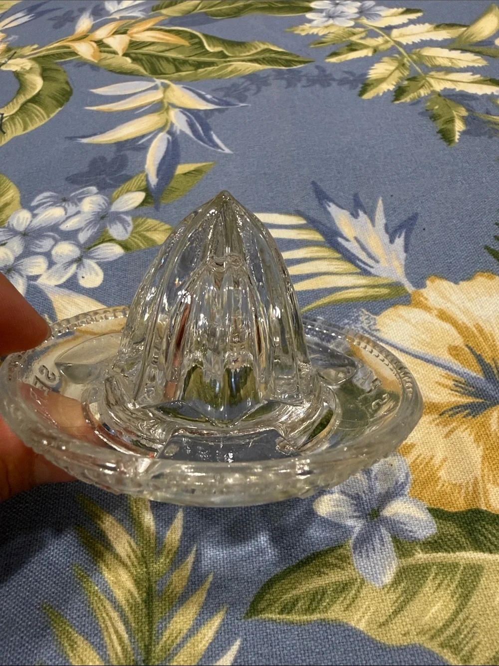 Clear Glass Citrus Press - Classic Handheld Reamer